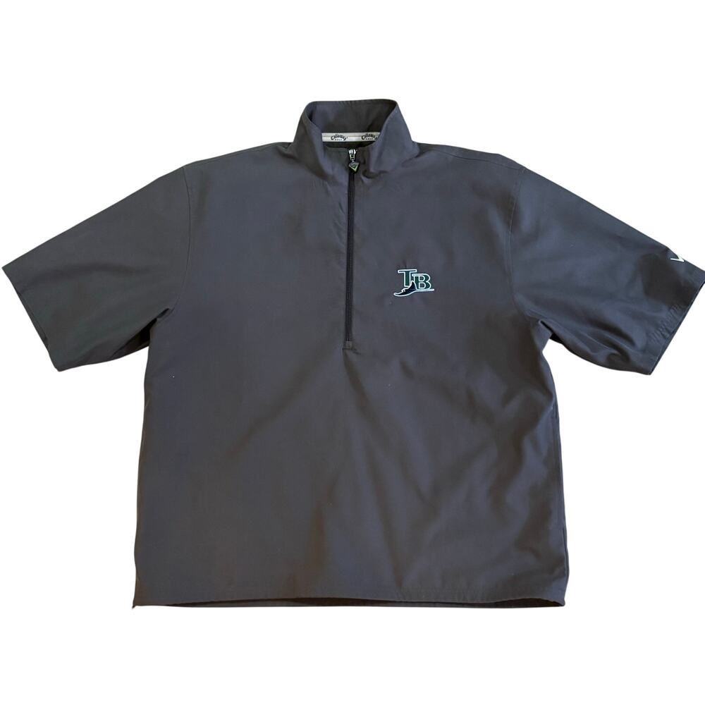 Tampa Bay Devil Rays Callaway Golf 1/2 Zip Windbreaker Jacket Medium MLB Vintage